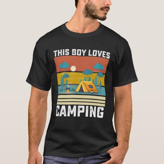 Dieser Junge liebt Camping Mädchen T-Shirt (Vorderseite)