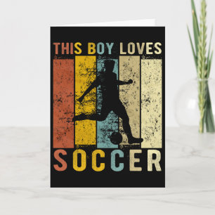Dieser Junge liebt Fußball Jungen Fußball Karte