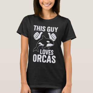 Dieser Junge liebt Orcas Ozean Tier Taucher Daumen T-Shirt