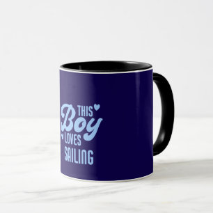 Dieser Junge liebt Segeln Lustiger Matrose Tasse