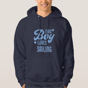 Dieser Junge liebt Segeln Lustiger Segler Hoodie