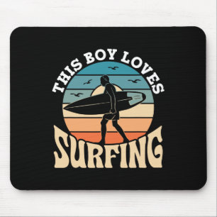 Dieser Junge liebt Surfen Surf Surfer Surfbrett Su Mousepad
