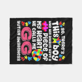 Dieser Junge nennt mich Gg Fighter Autismus Awaren Fleecedecke (Vorderseite (Horizontal))