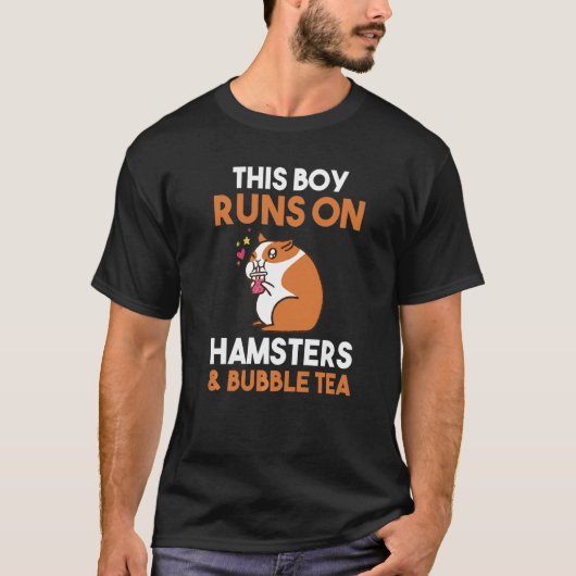 Dieser Junge rennt auf Bubeltee und Hamstern T-Shirt (Vorderseite)