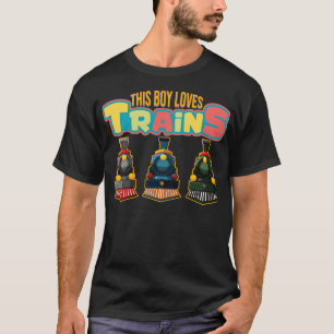 Dieser Junge trainiert Lieben in Lokomotiven Kid S T-Shirt