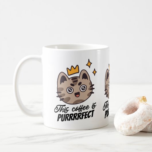 Dieser Kaffee ist frisch gekocht und Kaffee Lover Kaffeetasse (Mit Donut)