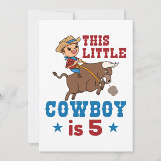 Dieser kleine Cowboy ist 5 Western Rodeo Geburtsta Einladung