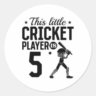 Dieser kleine Cricketspieler ist 5 Jahre alt - 5. Runder Aufkleber