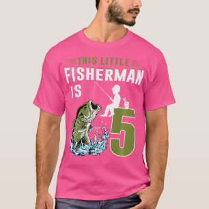 Dieser kleine Fischer ist 5 Jahre alt und 5 Jahre  T-Shirt