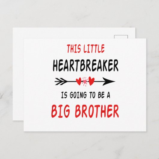 Dieser kleine Herzzerbrecher wird ein großes Gesch Ankündigungspostkarte (Vorne/Hinten)