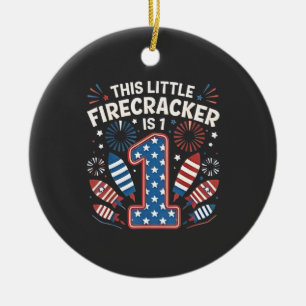 Dieser kleine Knaller ist 1 Geburtstag 4. Juli Keramik Ornament