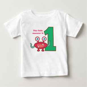 Dieser kleine Monster ist eins, erster Geburtstag Baby T-shirt