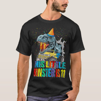 Dieser kleine Monster LKW ist der 11. Geburtstag T-Shirt