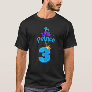 Dieser kleine Prinz ist 3 Geburtstag König 3 Jahre T-Shirt