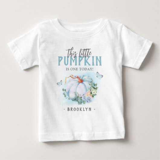 Dieser kleine Pumpkin Birthday Baby Blue T - Shirt (Vorderseite)