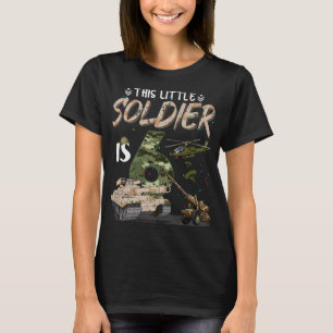 Dieser kleine Soldat ist 6 militärische Geburtstag T-Shirt