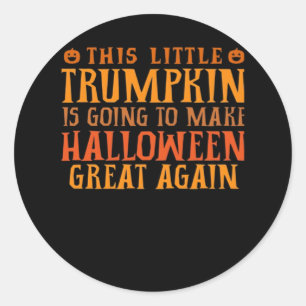 Dieser kleine Trumpkin wird Halloween GR Runder Aufkleber