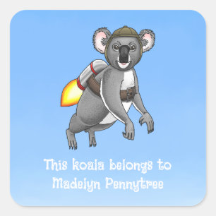 Dieser Koala gehört zu Quadratischer Aufkleber