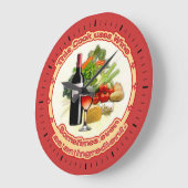 Dieser Koch verwendet Wein Große Wanduhr (Winkel)