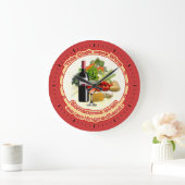 Dieser Koch verwendet Wein Große Wanduhr (Zuhause)