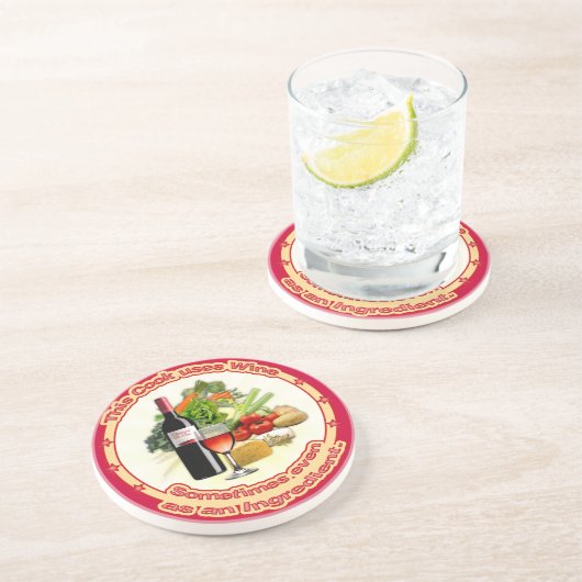 Dieser Koch verwendet Wein Sandstein Untersetzer (Seite)