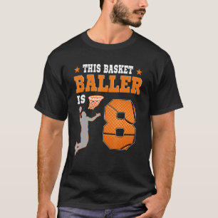Dieser Korballer ist 8 Jahre alt Basketball Dunk B T-Shirt