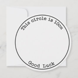 Dieser Kreis ist 10 cm Viel Glück Funny Pregnancy Einladung