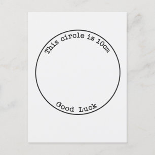 Dieser Kreis ist 10 cm Viel Glück Funny Pregnancy Postkarte