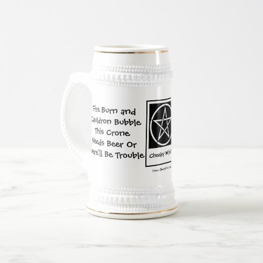 Dieser Krone benötigt Bier Pagan Wiccan Stein Bierglas (Vorderseite Links)