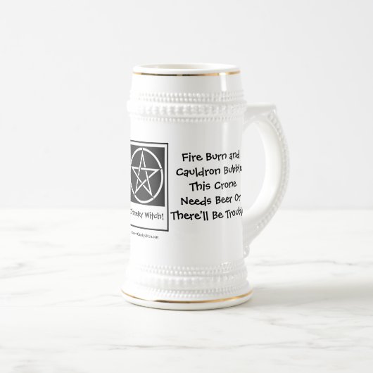 Dieser Krone benötigt Bier Pagan Wiccan Stein Bierglas (VorderseiteRechts)