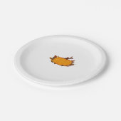 Dieser Kürbis-T - Shirt ist perfekt für das fa Pappteller (Schrägansicht)