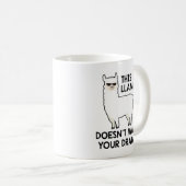 Dieser Lama Will dein Drama nicht Kaffeetasse (VorderseiteRechts)