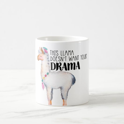 Dieser Lama Will deine Drama-Tasse nicht Kaffeetasse (Mittel)