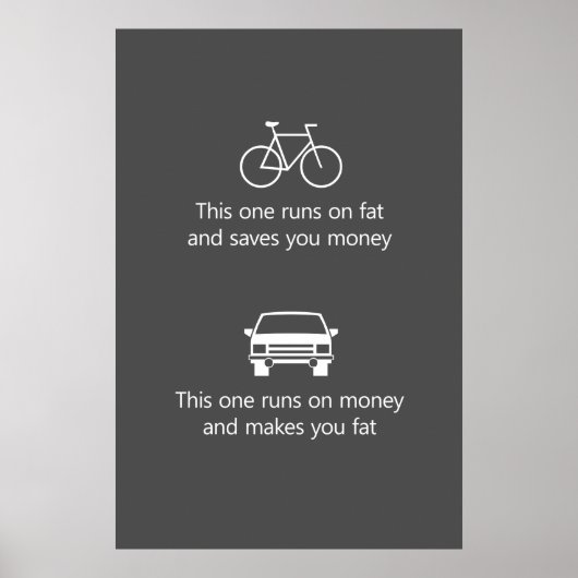 Dieser läuft auf Fett und rette dir Geld.. Poster (Vorne)