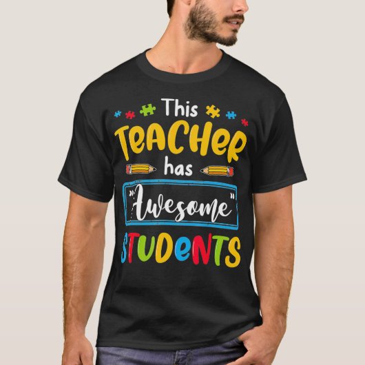 Dieser Lehrer hat Phantastischen Schüler für Autis T-Shirt (Vorderseite)