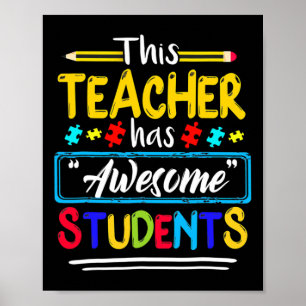 Dieser Lehrer hat Phantastischen Schüler Puzzle Au Poster