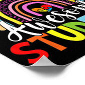 Dieser Lehrer hat Phantastischen Schüler Regenboge Poster (Ecke)