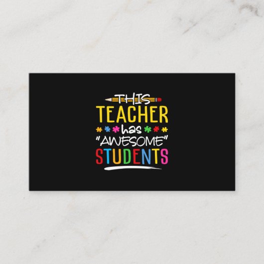Dieser Lehrer hat Phantastischen Schüler Visitenkarte (Vorderseite)