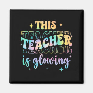 Dieser Lehrer leuchtet lustig Sommer letzter Tag v Magnet