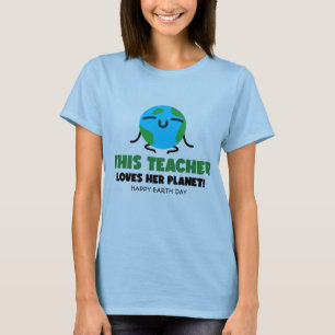 Dieser Lehrer Liebe ihren Planet School Earth Day T-Shirt