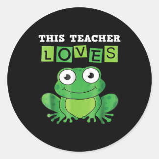 Dieser Lehrer Lieben Frog Biology Lehrer Runder Aufkleber