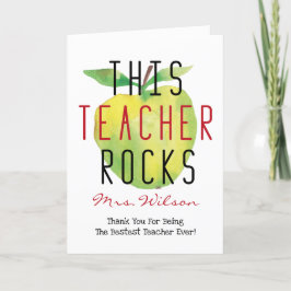 Dieser Lehrer rockt Wasserfarbenappel Dankeskarte