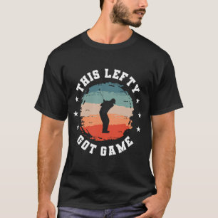 Dieser Linkshänder Got Game Golfer Golf Golfen T-Shirt