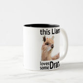 Dieser Llama Lieben einige Drama Funny Llama Zweifarbige Tasse (VorderseiteRechts)