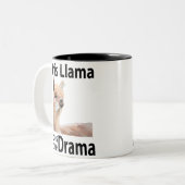 Dieser Llama Lieben einige Drama Funny Llama Zweifarbige Tasse (Vorderseite Links)