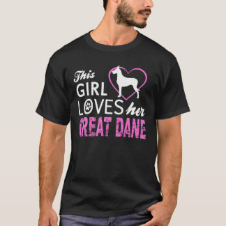 Dieser lustige Hund T Girl A Lieben Great Dane Pet T-Shirt