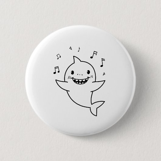 Dieser Mama Shark Button wird jeden singen lassen (Vorderseite)