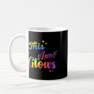 Dieser Mann leuchtet Frohen Vatertag Tie Dye Papa Kaffeetasse