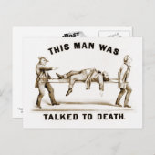 Dieser Mann wurde zum Tode verurteilt Postkarte (Vorne/Hinten)