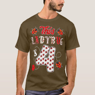 Dieser Marienkäfer ist 4 Jahre alt 4. Geburtstag M T-Shirt